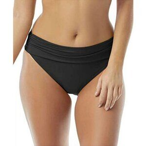 Coco Reef Women's Ruched High Waist Bikini Swim Bottom Black Size Medium NWT